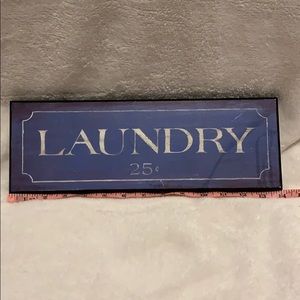 Wooden farmhouse decor laundry sign art